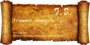 Tremmel Dominik névjegykártya